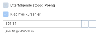 Orde funksjonen på Plus500