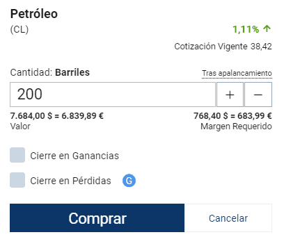 Vendiendo en corto_Plus500