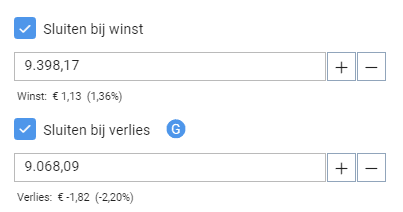 automatisch winst verlies nemen