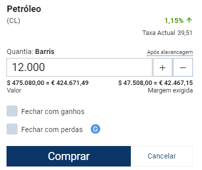 ecrã de ordens Plus500