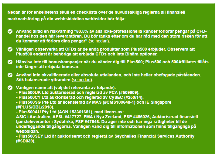 marknadsförings-tips för Plus500-affiliater