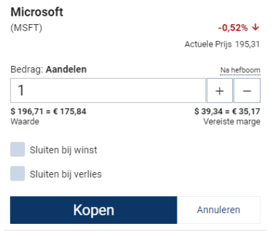 orderscherm Plus500 review