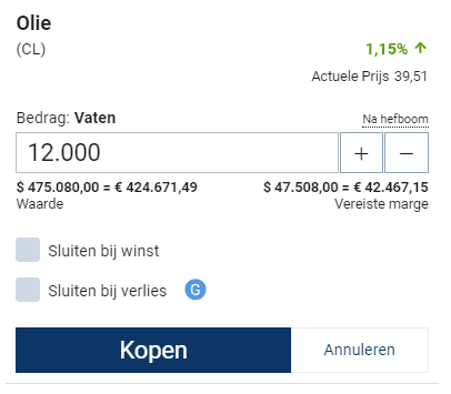 orderscherm Plus500