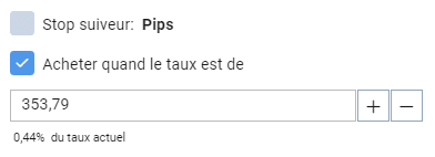 passer une commande de stock sur Plus500