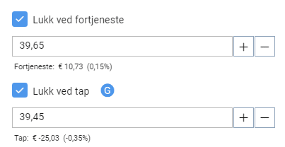 short salg på Plus500